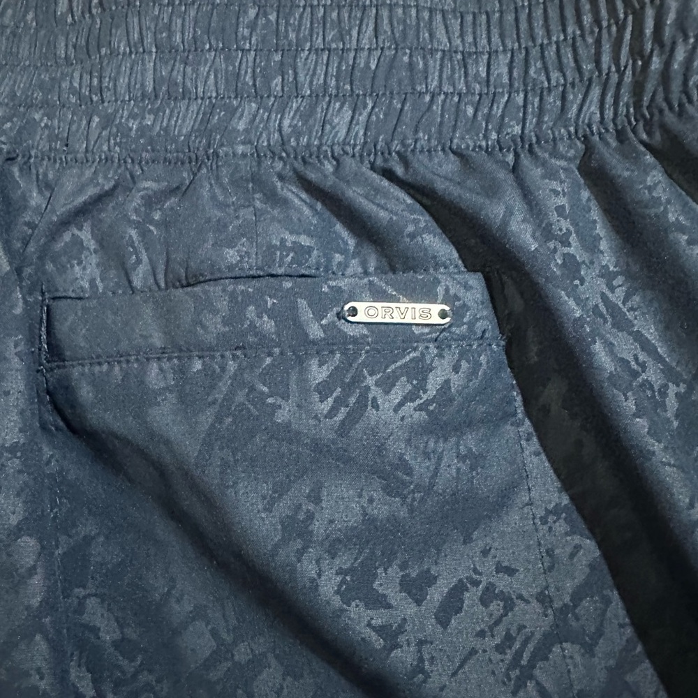 Orvis Women's Embossed Pull-On Travel Skort Navy Blue "Shattered Glass" Size Med - Picture 8 of 9
